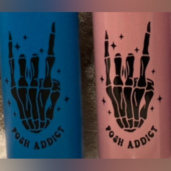 Handmade “Posh Addict” 20oz stainless steel skinny tumbler.  Wzaytia brand. - Picture 2 of 2